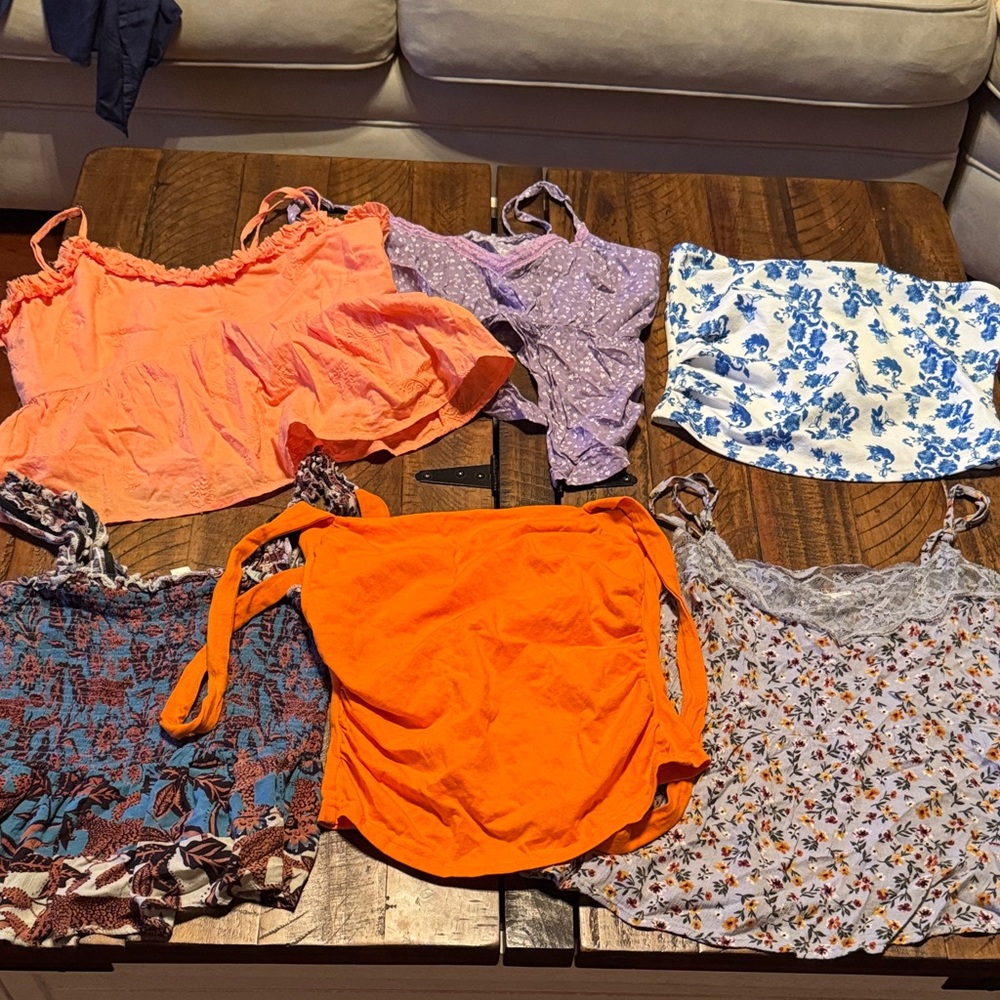Women's Assorted Colorful Tops Set Size Small